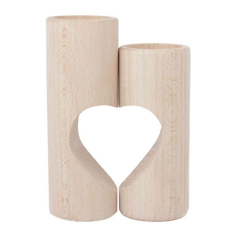 Playwood Holz-Teelichthalter Herz, 2 Stück.