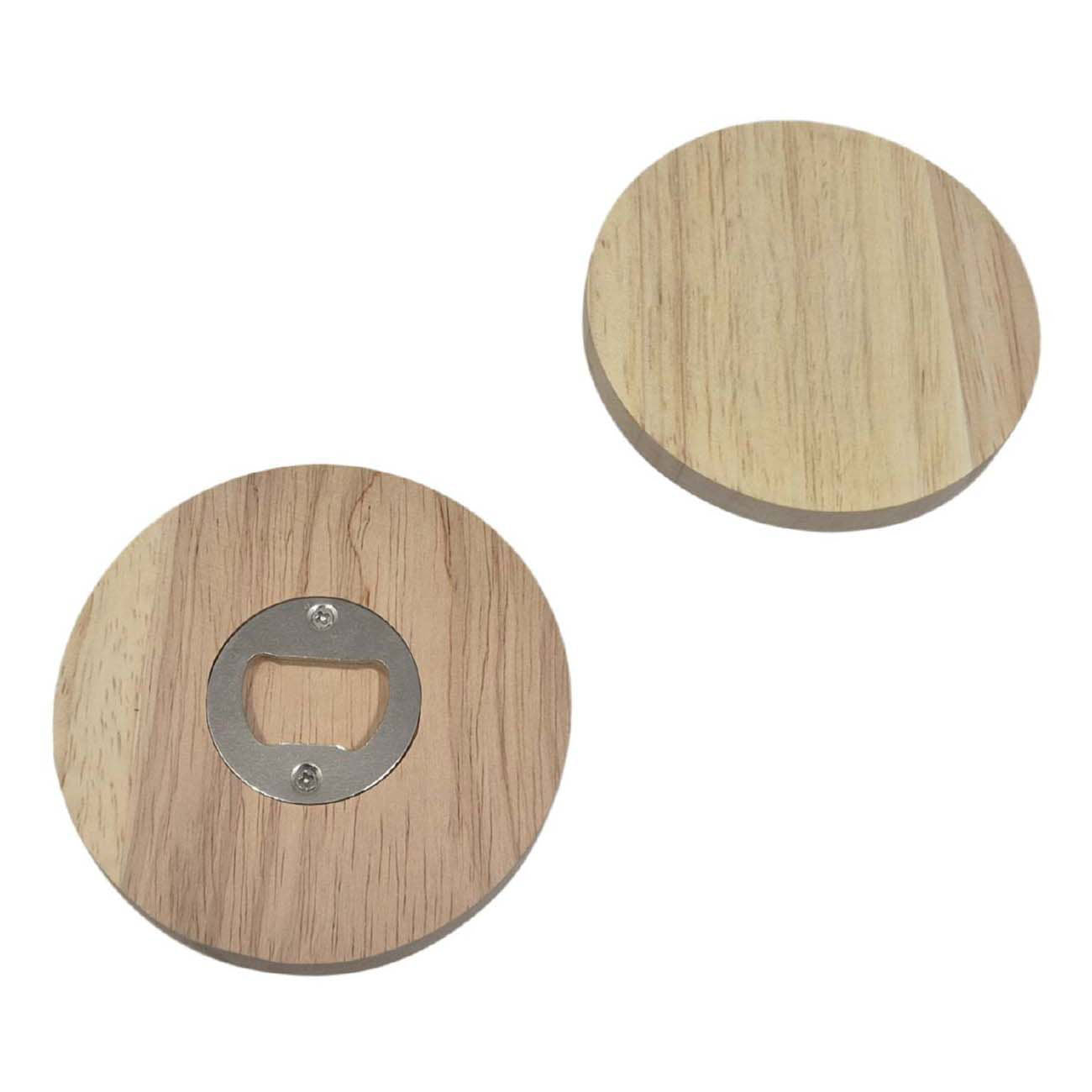 Playwood Flaschenöffner aus Holz rund, 9,5 cm