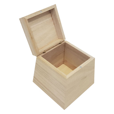 Playwood Holzkiste quadratisch mit Klappdeckel
