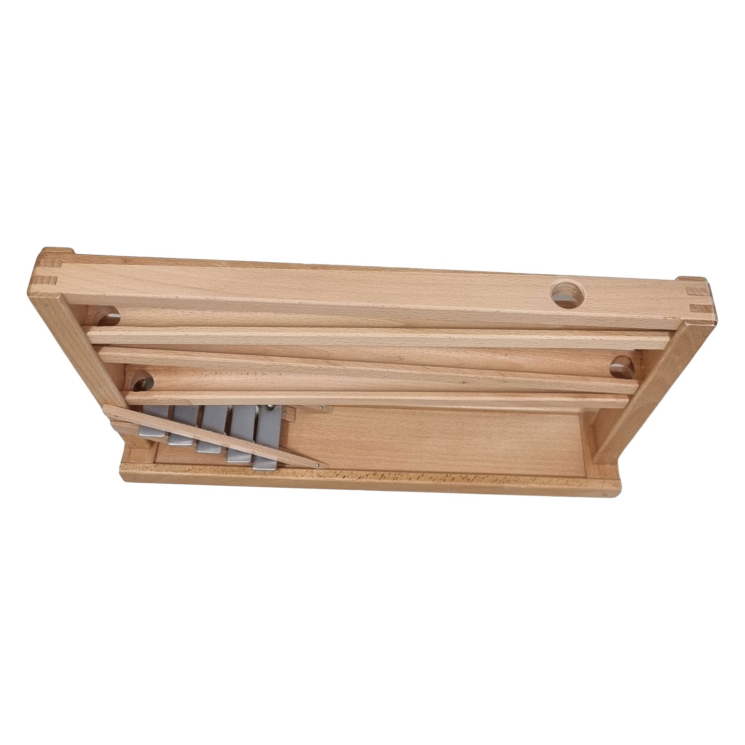 Spielholz-Kugelbahn aus Buchenholz für 16 mm Murmeln