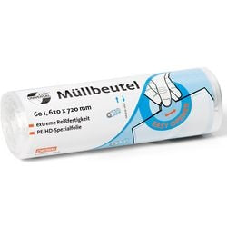 Deiss Müllsäcke 49908 620x720mm 60l transparent