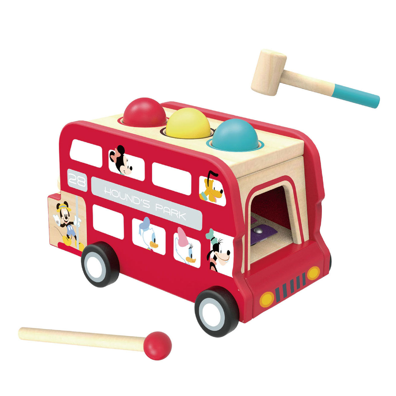 Disney Mickey Mouse Holz Hamperbank und Xylophon