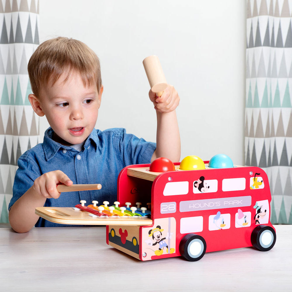 Disney Mickey Mouse Holz Hamperbank und Xylophon
