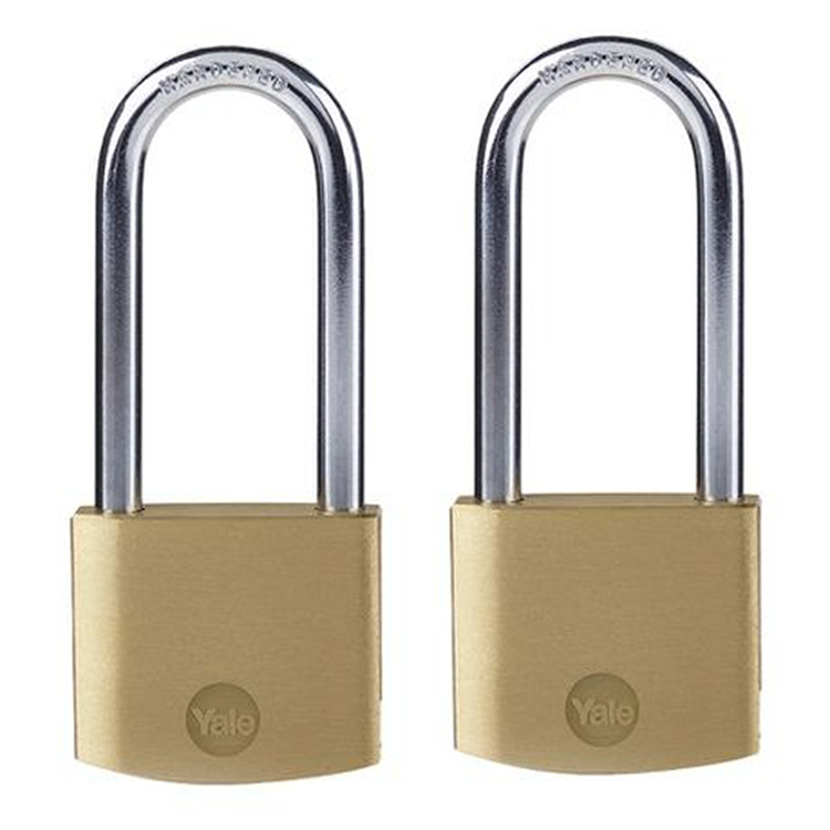 Yale 1065094 – Vorhängeschloss mit langer Zuführung, 30 mm, Standard, 2 Stück | 3 Stück