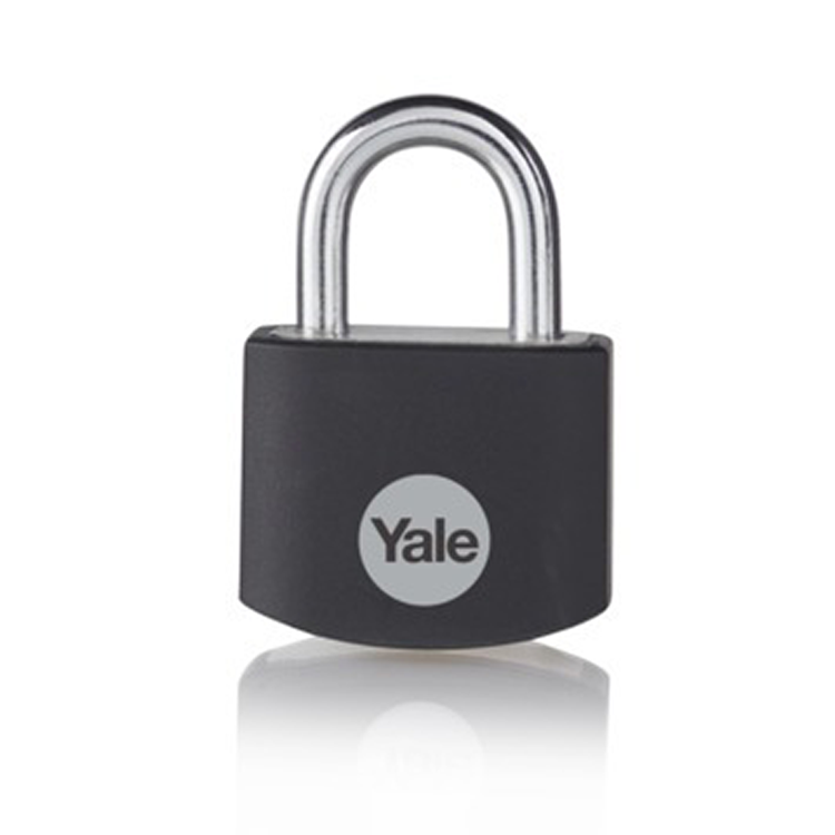 Yale 1065061 – Vorhängeschloss 25 mm Aluminium schwarz Standard | 3 Stück