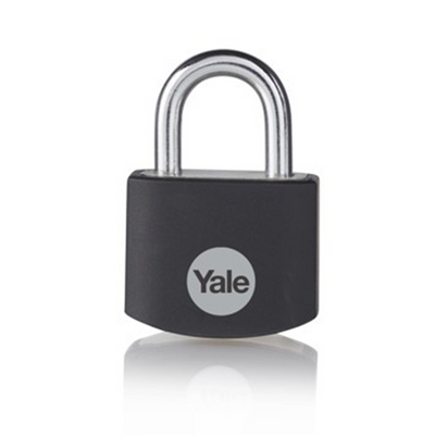 Yale 1065061 – Vorhängeschloss 25 mm Aluminium schwarz Standard | 3 Stück