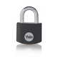 Yale 1065061 – Vorhängeschloss 25 mm Aluminium schwarz Standard | 3 Stück