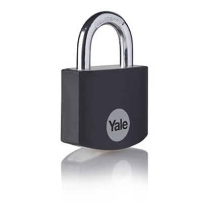 Yale 1065060 – Vorhängeschloss 32 mm Aluminium schwarz Standard | 3 Stück