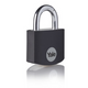 Yale 1065060 – Vorhängeschloss 32 mm Aluminium schwarz Standard | 3 Stück
