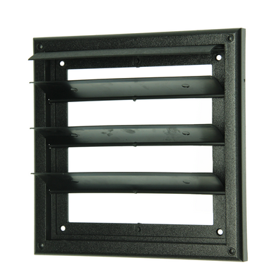 Renson 1069266 – Aufputz-Dunstabzugshaubengitter PVC 733 (187 x 187) str 9005 (schwarz) | 2 Stk
