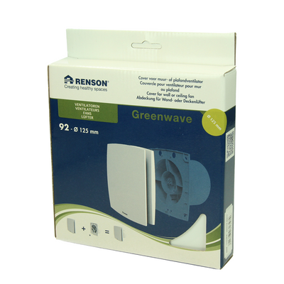 Renson 1069259 – mechanische Lüfterabdeckung (9 x 12-Durchmesser 125) 92 W (weiß) | 2 Stk