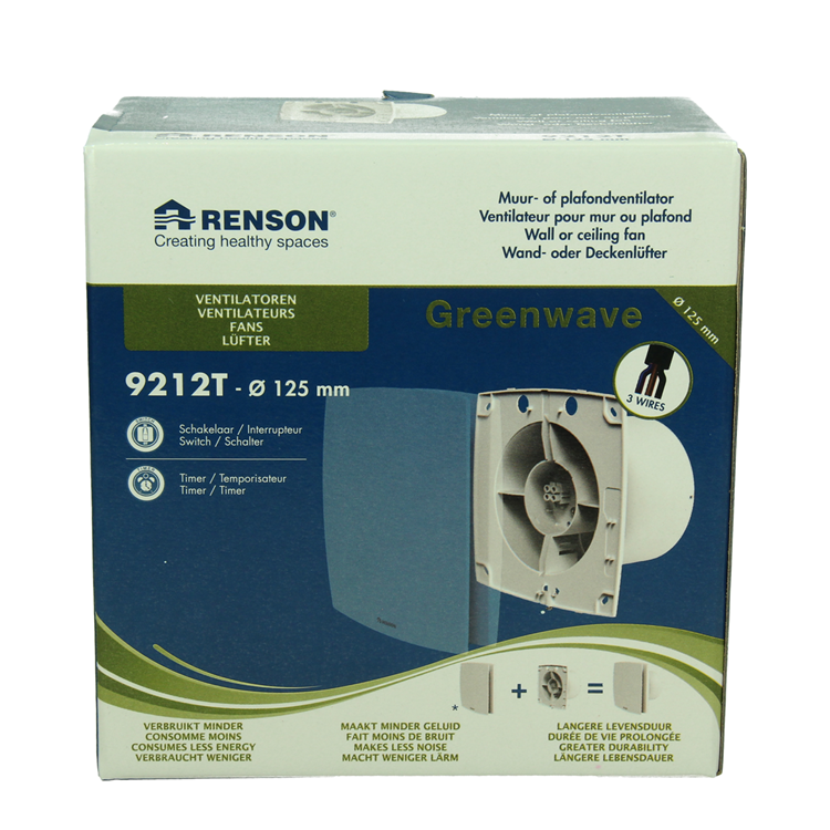 Renson 1069254 - mech. Ventilator mit Timer 9212t (Durchmesser 125) | 2 Stk