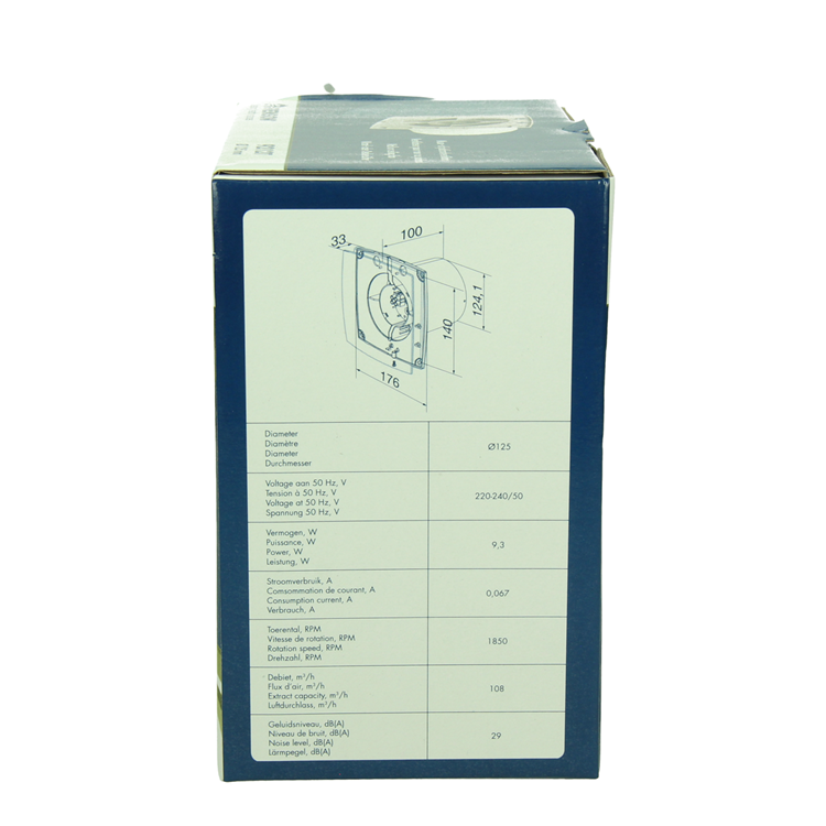 Renson 1069254 - mech. Ventilator mit Timer 9212t (Durchmesser 125) | 2 Stk