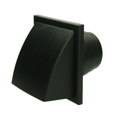 Renson 1069267 - Dunstabzugshaubengitter 1 Klappe PVC 741 (100-130) str 9005 (schwarz) | 2 Stk