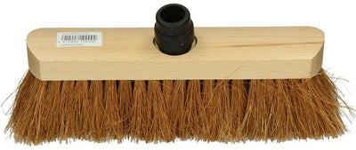1009167 - Kokosbesen Rundholz lackiert 30cm + Stück Eb schwarz | 5 Stück