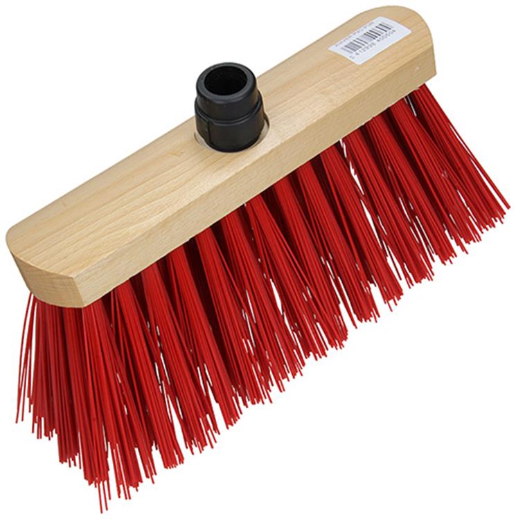 1008320 - Kehrmaschine Rundholz PVC klar lackiert + Stahl schwarz fluoreszierend | 6 Stück