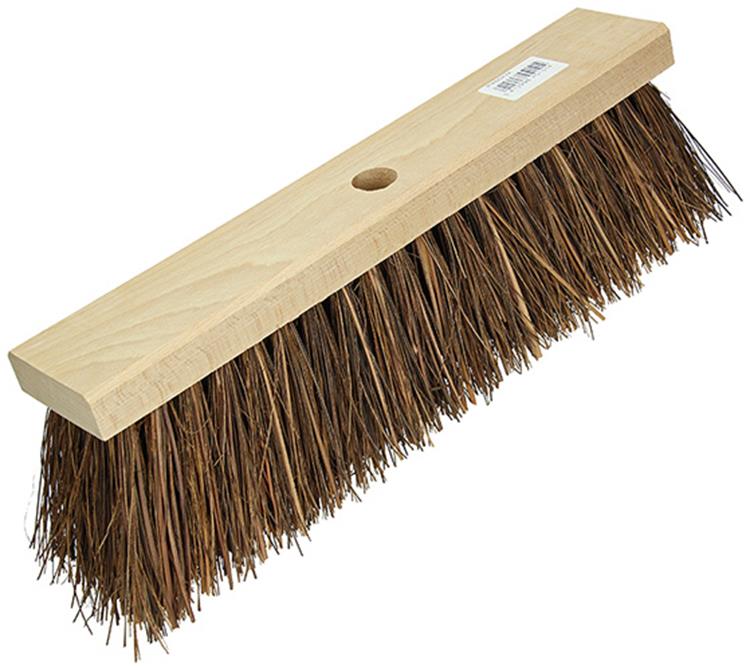1008318 - Kommunalbesen flach unbemalt 50% Becken schwarz 45 cm | 3 Stück