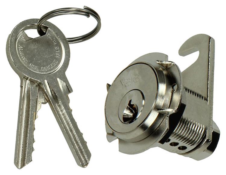 Mack 1015857 - 1 Briefschrankschloss vernickelt 20mm | 5 Stück