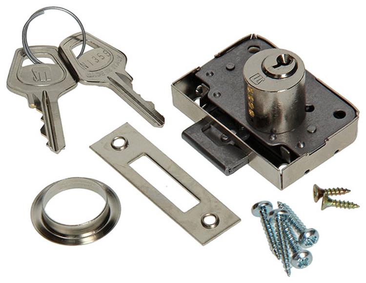 Mack 1015831 – 1 Stützzylinder Möbel l.l. vernickelt 20 mm | 5 Stück
