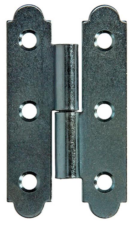Mack 1013258 – 2 spanische Scharniere rechts verzinkt H 80 x B 45 mm | 5 Stück