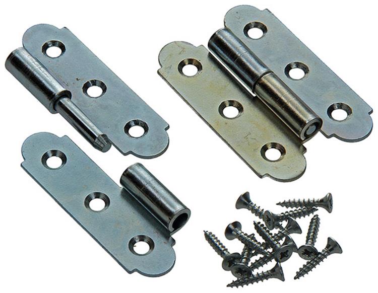 Mack 1013257 – 2 spanische Scharniere links verzinkt H 80 x B 45 mm | 5 Stück