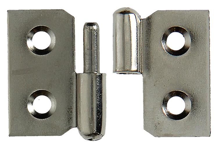 Mack 1013349 - 2 Möbelscharniere links vernickelt H 30 x B 40 mm | 5 Stück