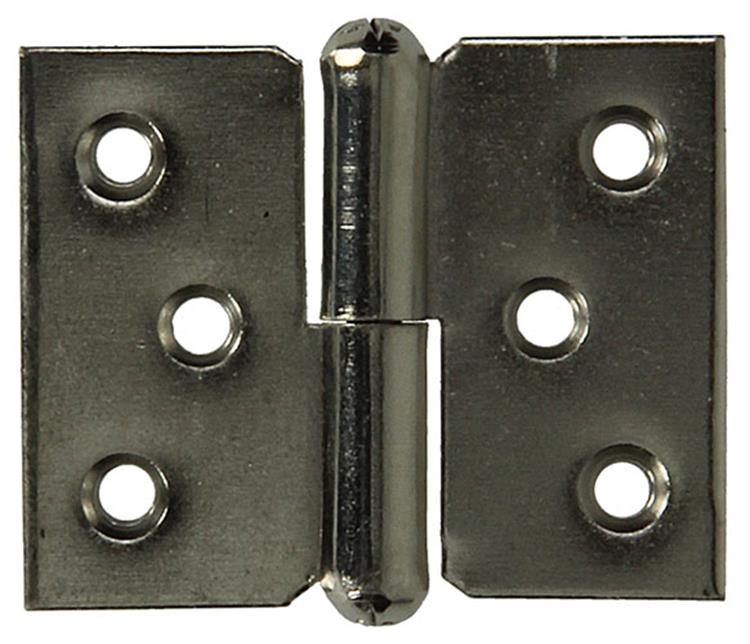 Mack 1013350 - 2 Möbelscharniere links vernickelt H 40 x B 50 mm | 5 Stück
