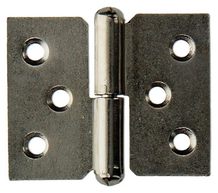 Mack 1013350 - 2 Möbelscharniere links vernickelt H 40 x B 50 mm | 5 Stück