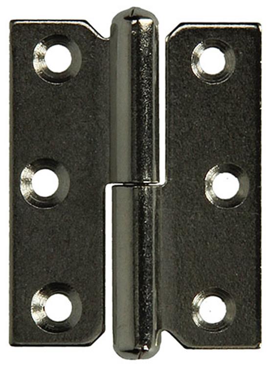 Mack 1013465 - 2 Möbelscharniere rechts vernickelt H 50 x B 40 mm | 5 Stück