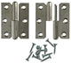 Mack 1013465 - 2 Möbelscharniere rechts vernickelt H 50 x B 40 mm | 5 Stück