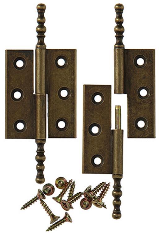 Mack 1013559 - 2 Möbelscharniere links brüniert H 50 x B 40 mm | 5 Stück