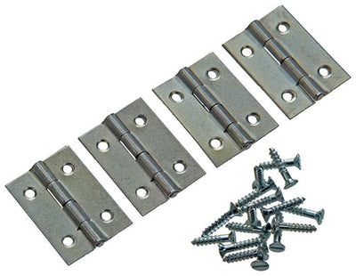 Mack 1013245 - 4 schmale Scharniere verzinkt H 25 x B 18 mm | 5 Stück