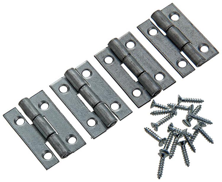 Mack 1013544 - 4 schmale Scharniere verzinkt H 30 x B 19 mm | 5 Stück