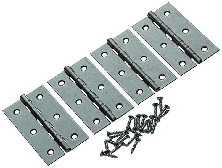 Mack 1013506 - 4 schmale Scharniere verzinkt H 80 x B 45 mm | 5 Stück