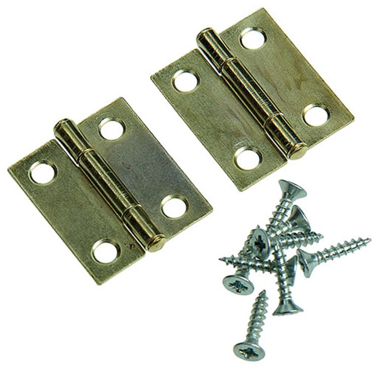 Mack 1013502 - 2 schmale Scharniere Messing H 25 x B 18 mm | 5 Stück