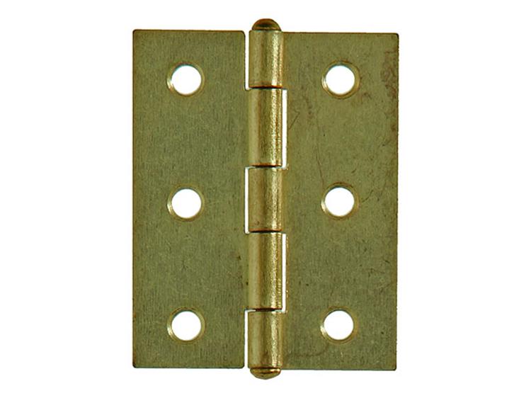 Mack 1013338 - 2 schmale Scharniere Messing H 50 x B 30 mm | 5 Stück