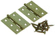 Mack 1013338 - 2 schmale Scharniere Messing H 50 x B 30 mm | 5 Stück