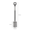 Fiskars ergonomischer runder Gartenspaten | grau - 1066710