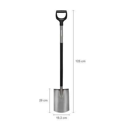 Fiskars ergonomischer runder Gartenspaten | grau - 1066710