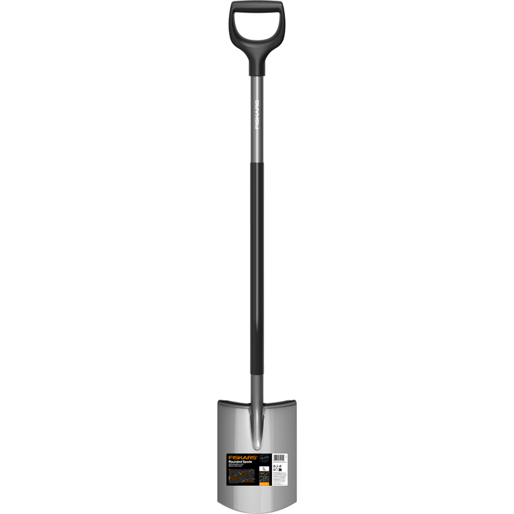 Fiskars ergonomischer runder Gartenspaten | grau - 1066710
