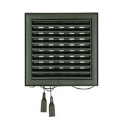 Renson 1069262 – oberflächenmontiertes verstellbares Gitter PVC 732 (154 x 154) str 9005 (schwarz) | 2 Stk - afbeelding 1