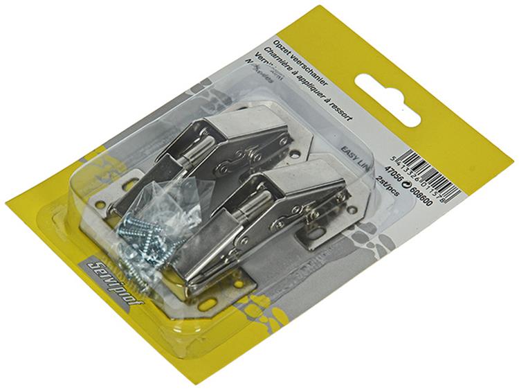 Mack 1013624 - 2 Federscharniere vernickelt Easy-Line | 5 Stück
