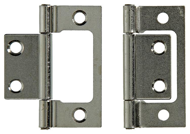 Mack 1013560 - 2 Scharniere für Falttür vernickelt H 50 x B 40 mm | 5 Stück