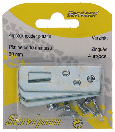 Mack 1013284 - 4 Regalösen verzinkt 60 mm | 5 Stück
