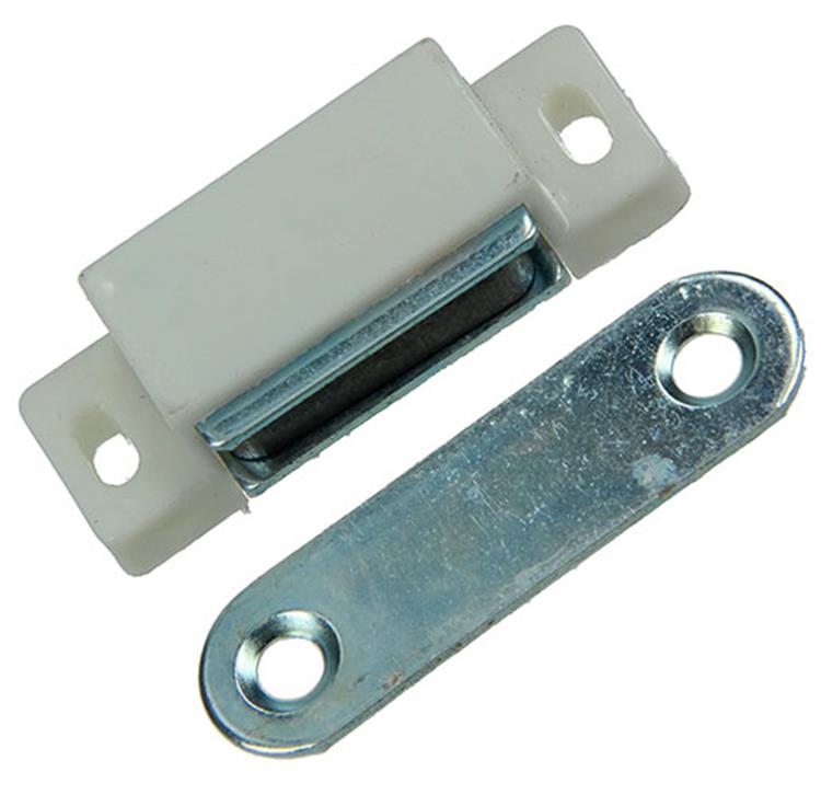Mack 1015813 - 2 Magnetschlösser, leichtes Modell, weißer Kunststoff | 10 Stück