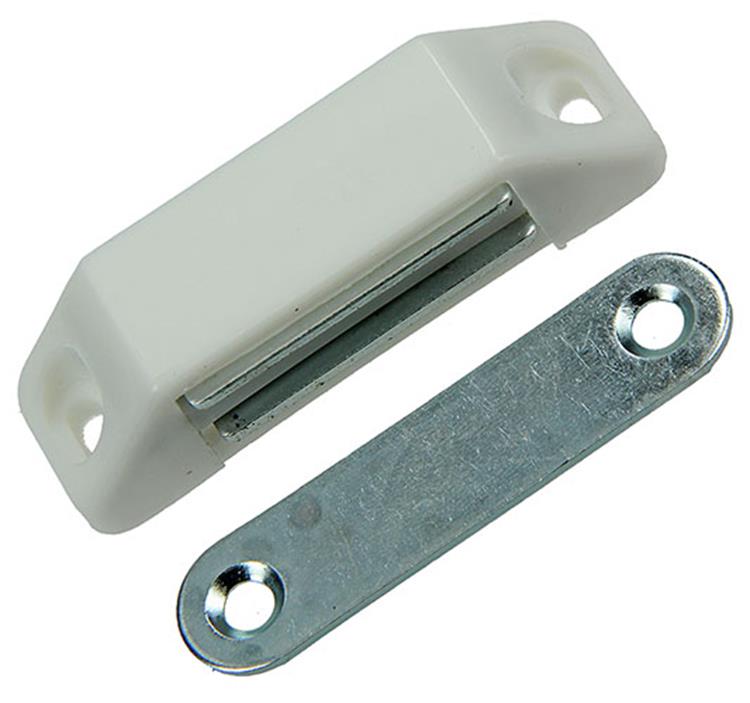Mack 1015812 - 2 Magnetschlösser, schweres Modell, weißer Kunststoff | 10 Stück