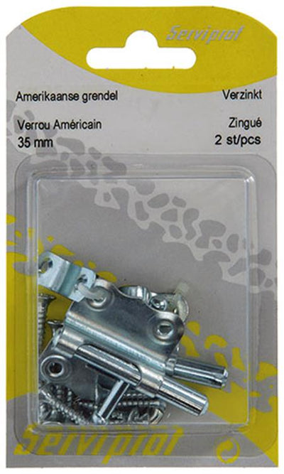 Mack 1013280 – 2 amerikanische Riegel verzinkt a 35 – b 15 mm | 5 Stück