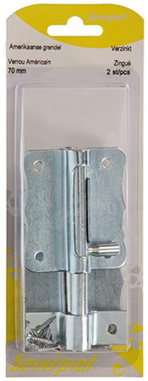 Mack 1015939 – 2 amerikanische Riegel verzinkt a 70 – b 45 mm | 5 Stück