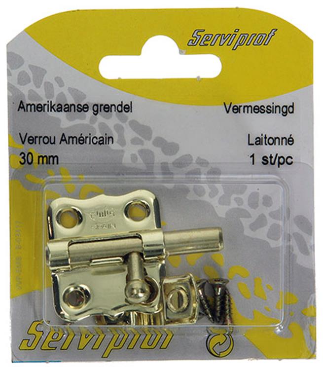 Mack 1015934 – 1 amerikanischer Riegel vermessingt A 30 – B 15 mm | 5 Stück