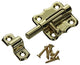 Mack 1015935 – 1 amerikanischer Riegel vermessingt A 40 – B 20 mm | 5 Stück